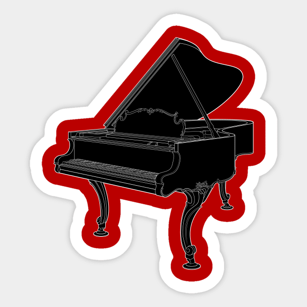 Grand Piano Sticker by Woah_Jonny